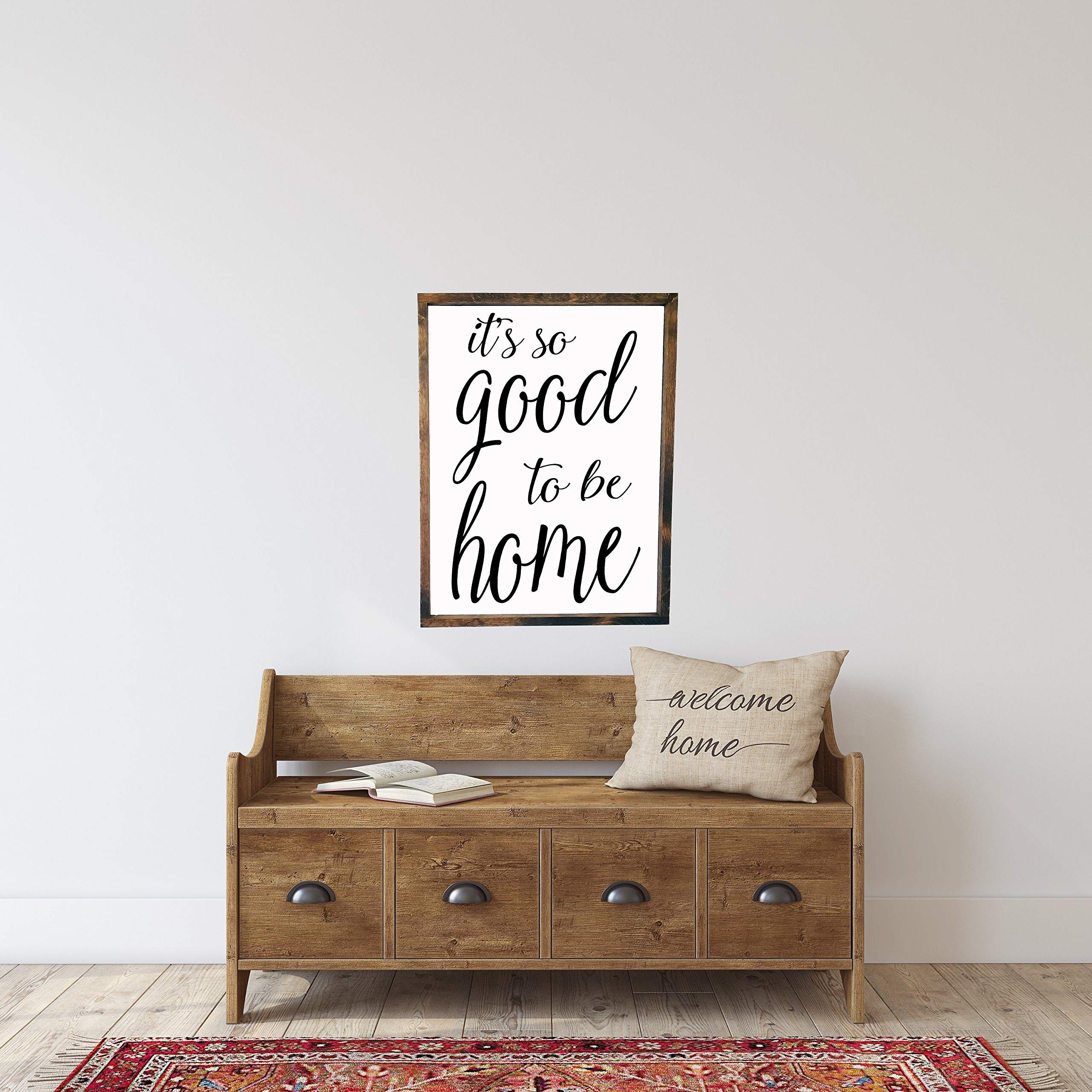 Handcrafted Wooden Home Decor Sign - Rustic Wall Art for Living Room, Entryway & Farmhouse Style - Perfect for Housewarming Gifts & Cozy Interior Design