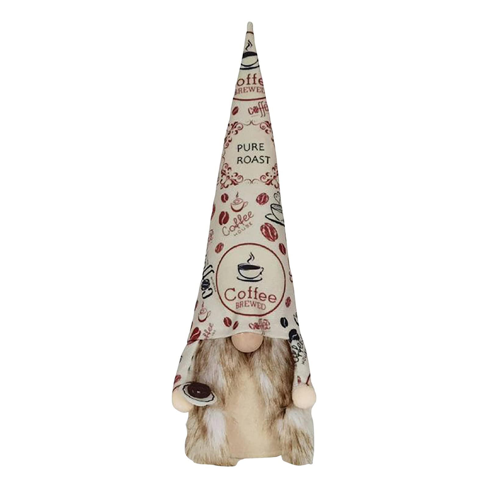 Swedish Coffee Gnome Figurine - Scandinavian Coffee Bar Decor, Rustic Home Gift, Nordic Plush Chef Statue | Perfect for Coffee Shops, Kitchen Countertops & Cozy Home Decor