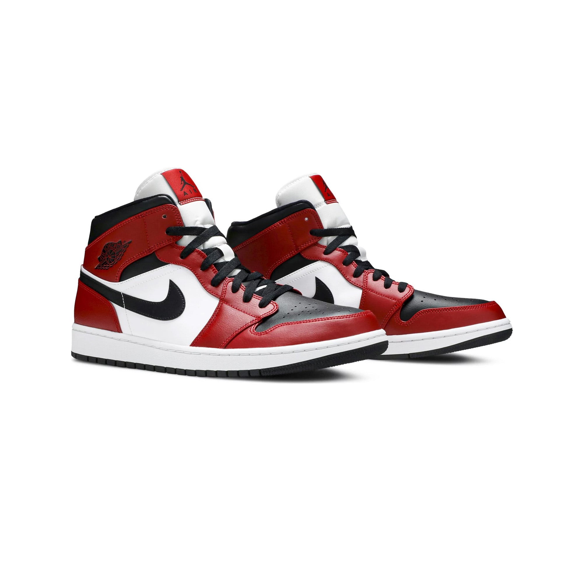 Air Jordan 1 Mid 'Chicago Black Toe' GS Sneakers (2020) - Basketball Shoes for Women & Girls - Perfect for Streetwear, Sports & Casual Fashion