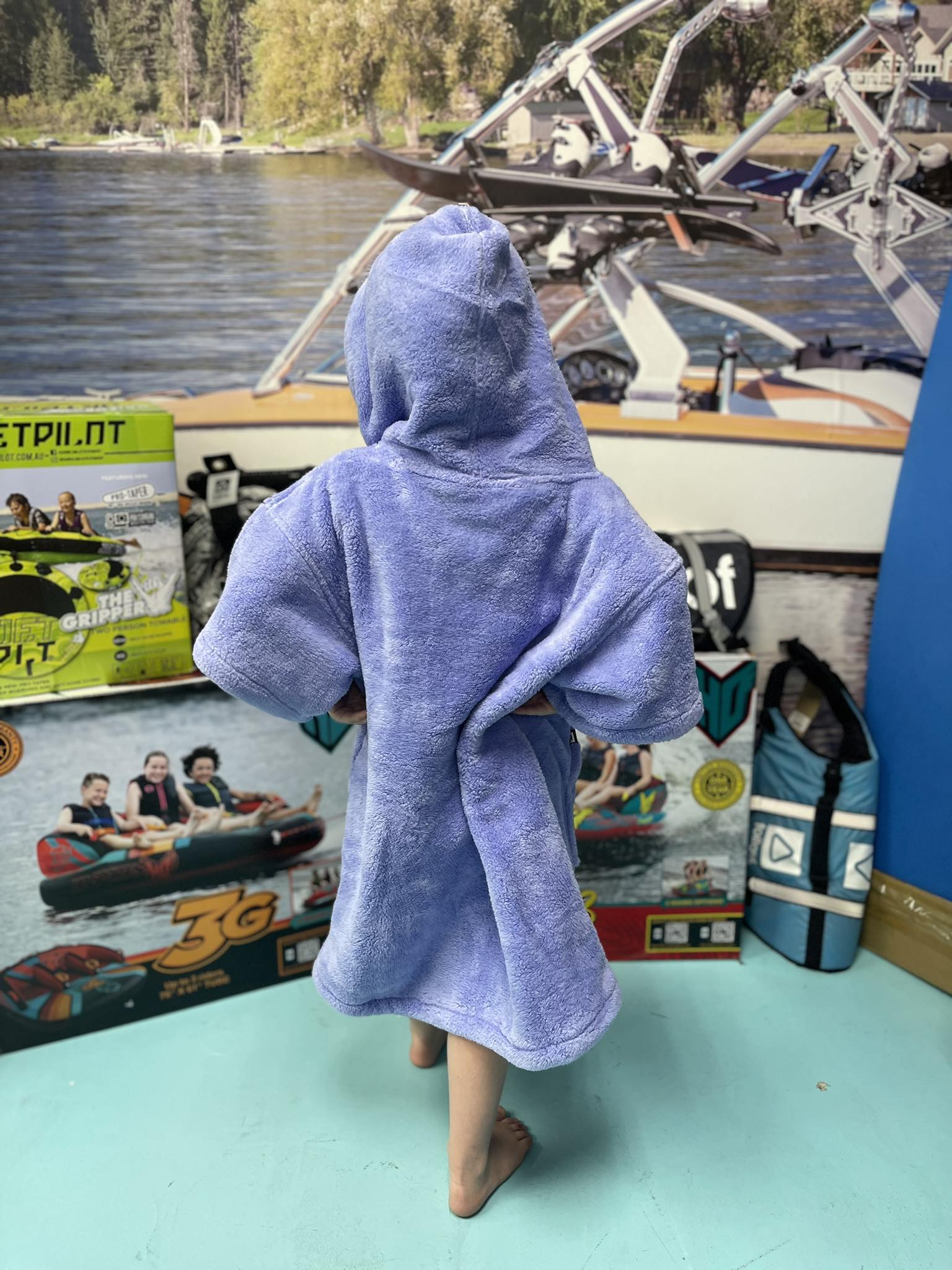 MYSTIC Kids Teddy Fleece Poncho - Soft & Cozy Pastel Lilac Blanket Cape for Girls & Boys - Perfect for Outdoor Playdates, Camping & Winter Snuggles