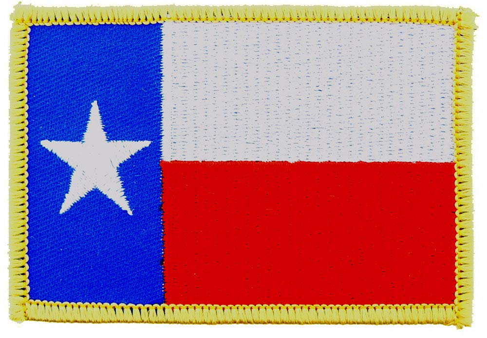 Texas State Flag Embroidered Iron-On Patch - Durable Rectangle Sew-On Badge for Hats, Jackets & Backpacks - Perfect for DIY Crafts, Gifts & Patriotic Decor