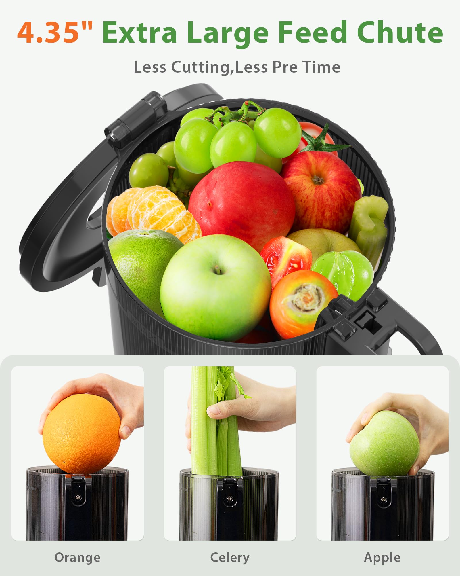 Premium Slow Juicer Machine with 4.35