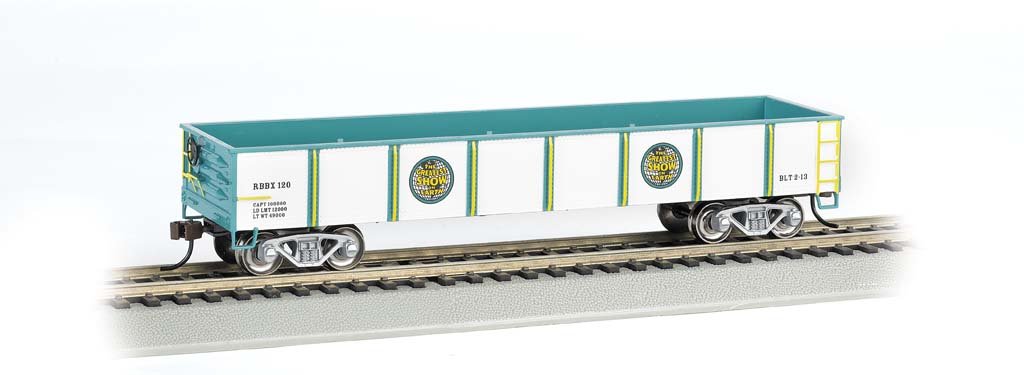 Bachmann HO Scale Ringling Bros. and Barnum & Bailey 40' #120 Gondola Car Model Train - Perfect for Railroad Layouts, Collectors, and Circus-Themed Displays