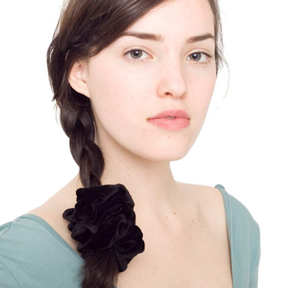 PLESIU 6 Pack Velvet Hair Scrunchies - Soft Elastic Hair Bands for Women & Girls - Perfect for Workouts, Yoga, and Everyday Hair Accessories