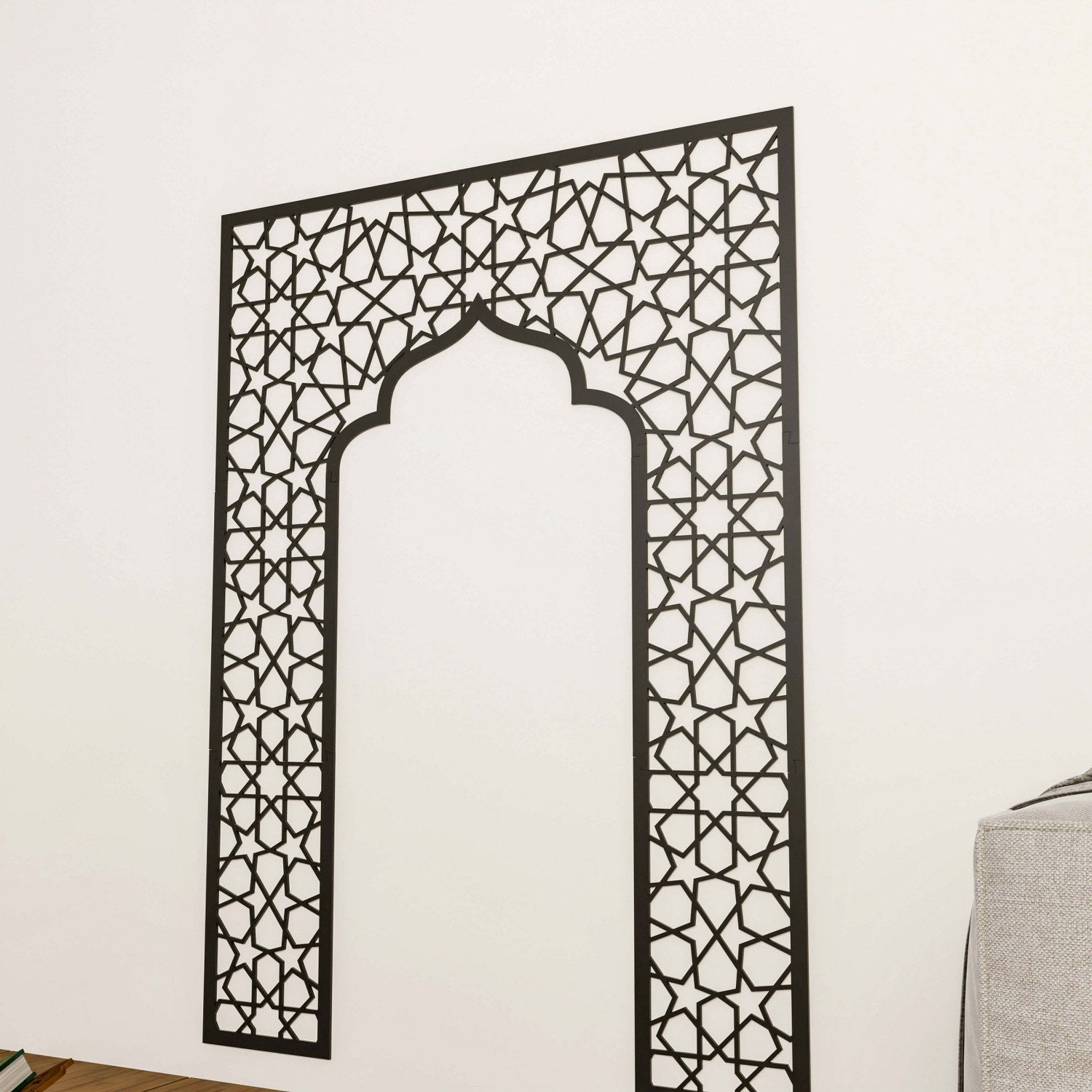 Handcrafted Wooden Mihrab Prayer Room Decor - Islamic Spiritual Wall Art for Home & Mosque - Perfect for Prayer Spaces, Meditation, and Spiritual Decor