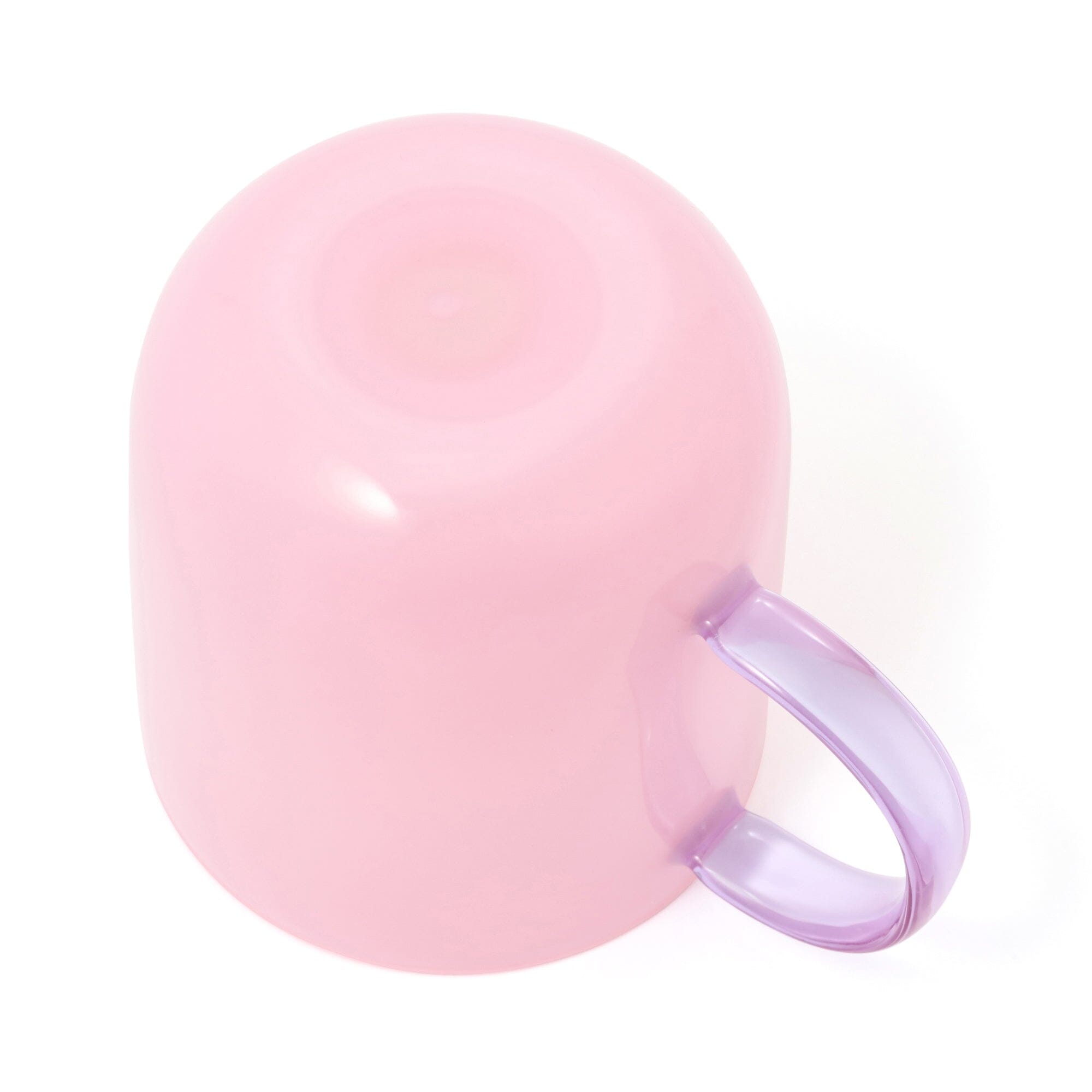 Premium Milky White Heat-Resistant Glass Mug with Pink Accents - Perfect for Hot Coffee, Tea, and Soups at Home or Office