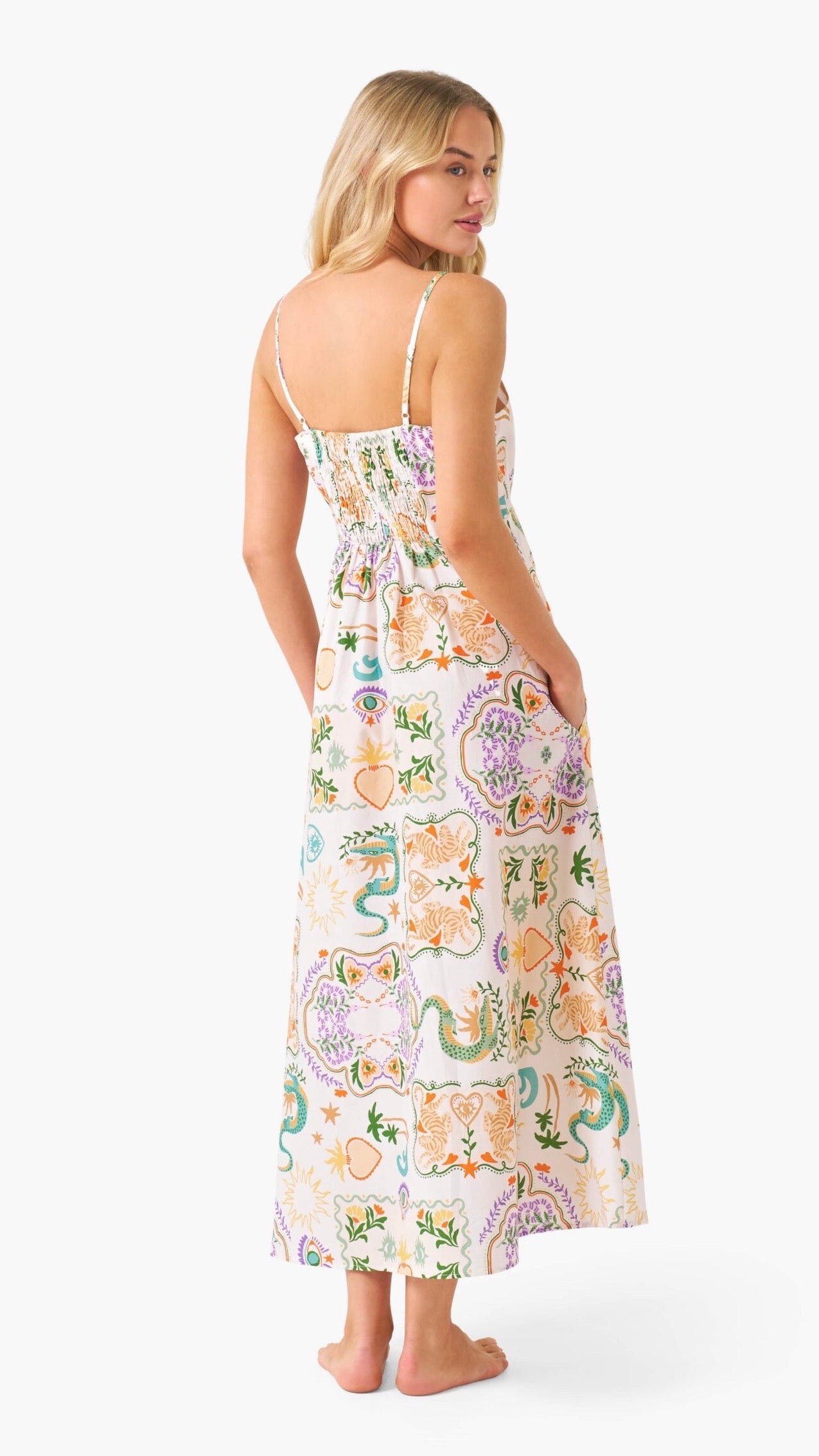 Jungle Secret Midi Dress - Floral Print Summer Dress for Women | Perfect for Beach Vacations, Date Nights & Outdoor Parties