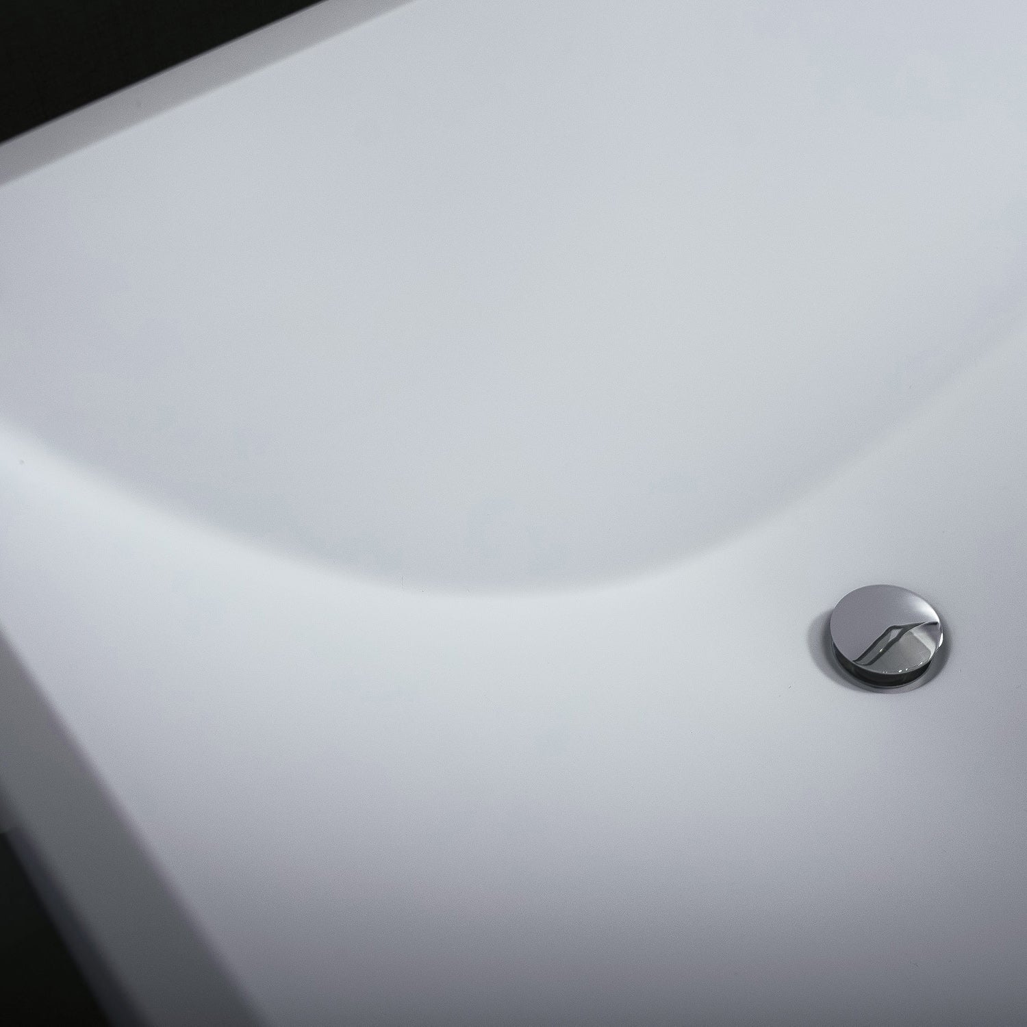 DAX Square Freestanding Bathtub - 66x22x30 Inch Solid Surface Soaking Tub with Stainless Steel Frame, Central Drain & Overflow - Modern Bathroom Luxury for Spa-Like Relaxation (BT AB B029)