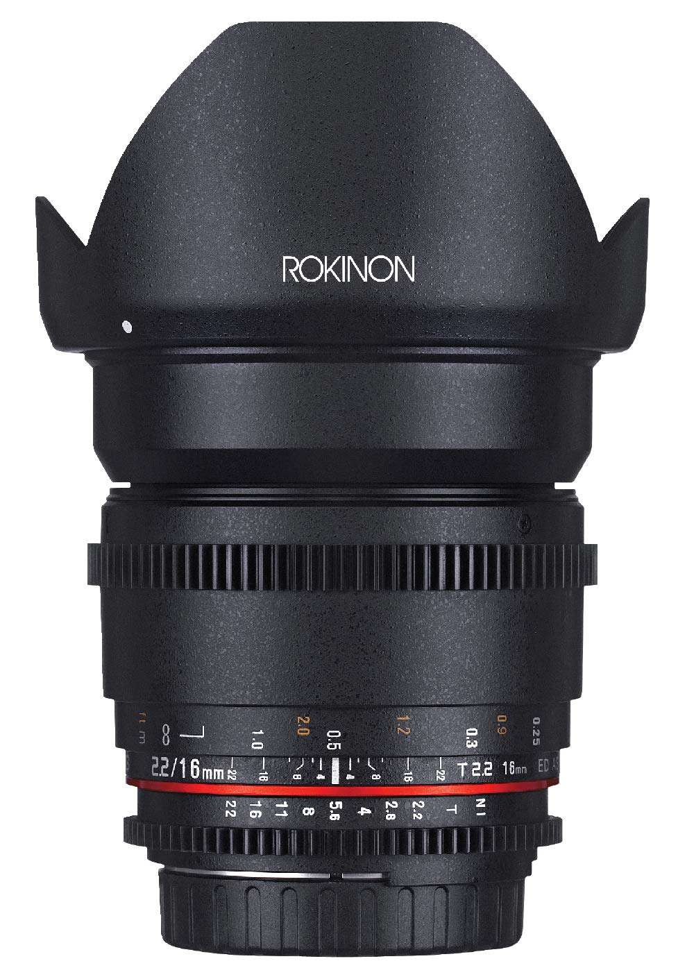 Rokinon CV16M-N 16mm T2.2 Cine Wide Angle Lens for Nikon F Mount DSLR & Mirrorless Cameras - Perfect for Vlogging, Landscape & Low-Light Photography