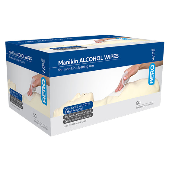 Disposable Alcohol Wipes for Mannequins 14x19cm (5.5x7.5in) - Pack of 50 | Sanitizing Cleaning Wipes for Retail Displays, Store Fixtures & Medical Use