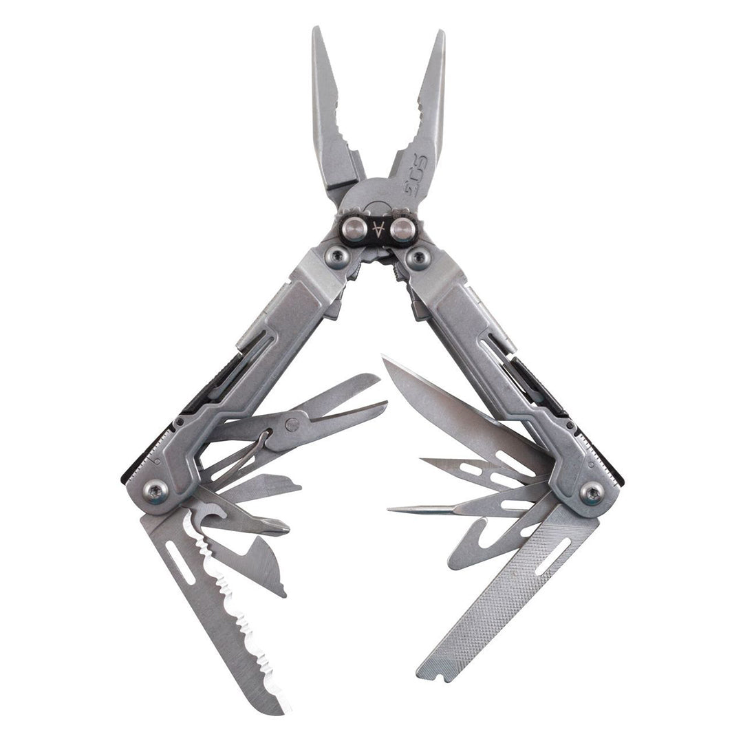 SOG Power Pint Multi Tool - Compact Folding Pliers with 16-in-1 Functions for Camping, Hiking & Everyday Carry (EDC) | Stainless Steel Outdoor Gear & Pocket Survival Tool