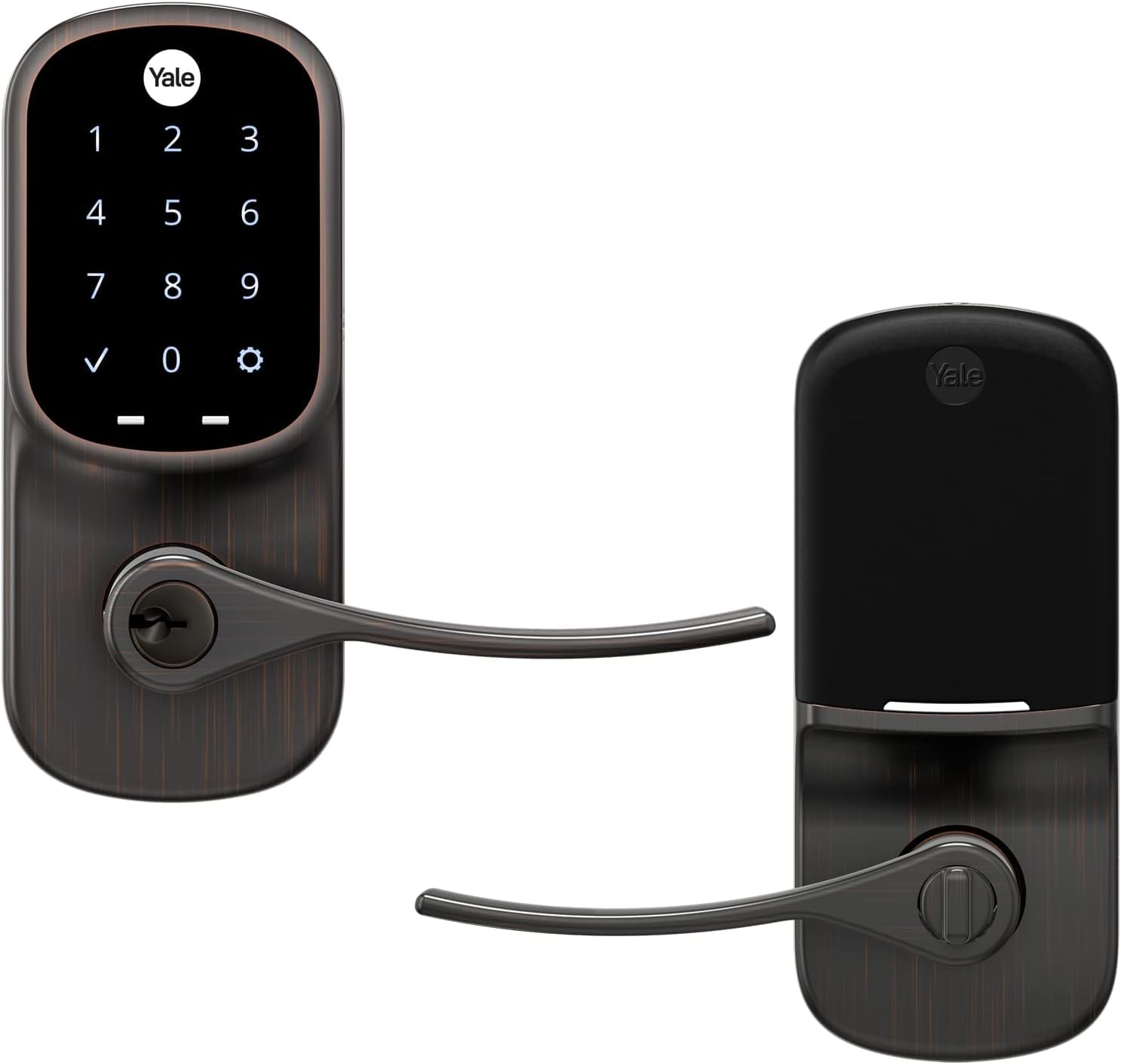 Yale Assure Lever Wi-Fi Smart Lock - Touchscreen Keyless Entry - Oil Rubbed Bronze Finish for Home Security & Smart Door Access