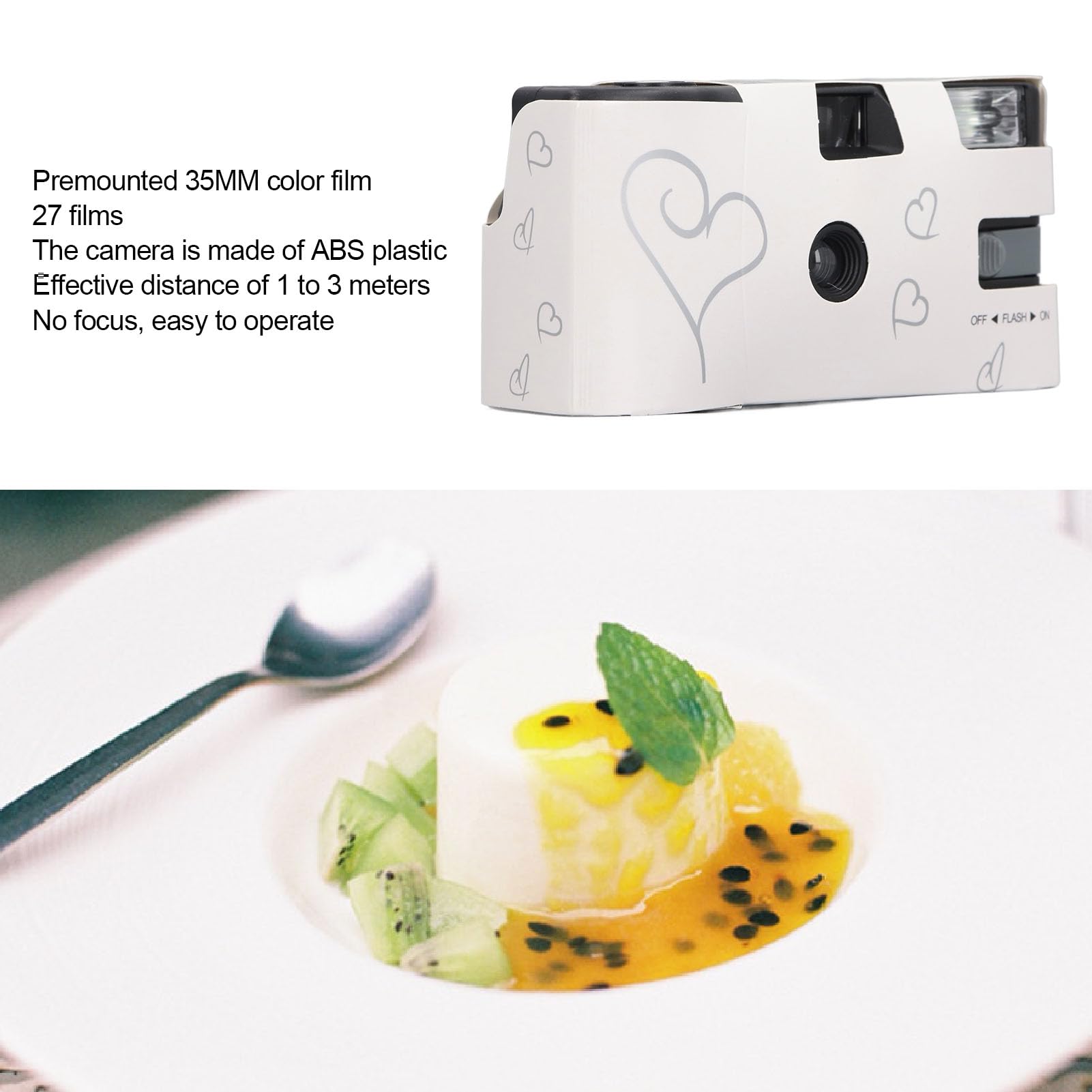 Disposable Camera with Flash - 27 Exposures 35mm Color Film, Retro Single Use Film Camera for Wedding, Anniversary, Birthday Parties - Perfect for Travel, Events & Special Moments