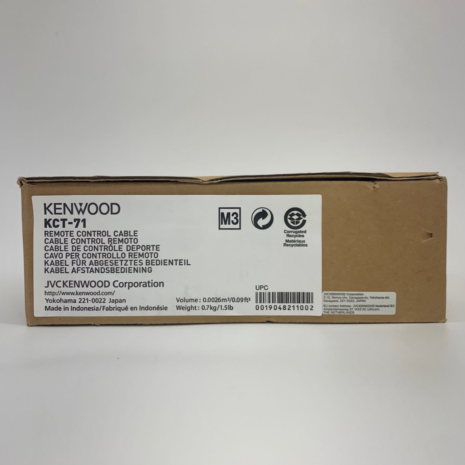 Kenwood KCT71 Remote Head Cable - Compatible with KCT71M3 & KCT71 | Marine & Boat Audio System Installation Accessory