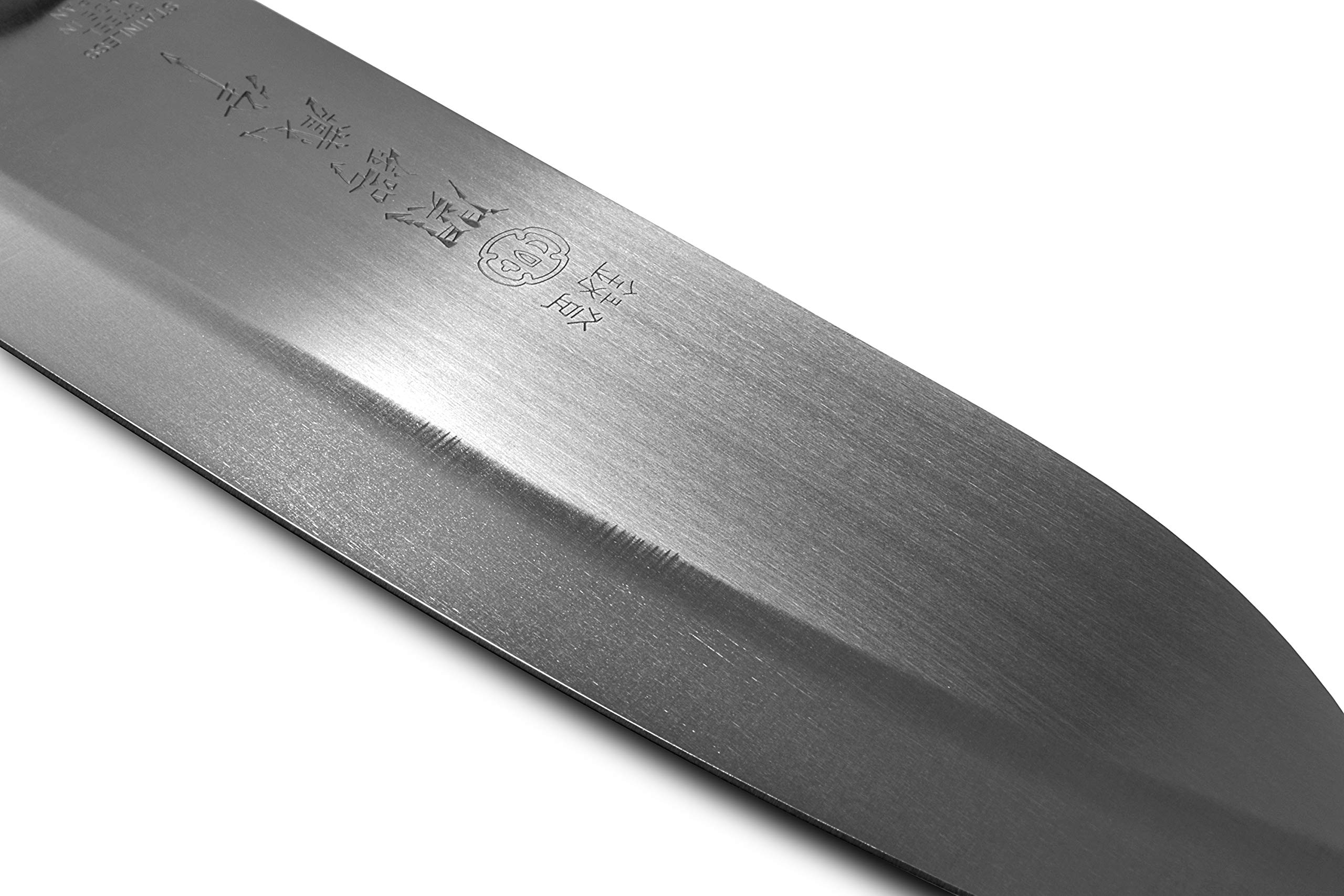 Seki Japan TSUBAZO Japanese Utility Chef Kitchen Knife - Premium Stainless Steel Santoku Knife with Shiraki Handle, 170mm (6.7 Inch) - Perfect for Slicing, Dicing & Chopping Vegetables, Meat & Fish
