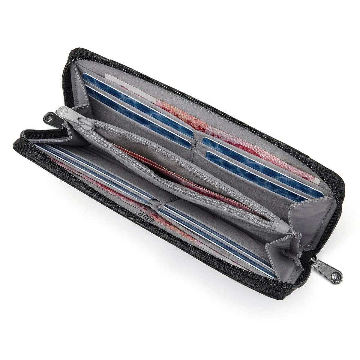 Pacsafe RFIDsafe™ RFID Blocking Continental Wallet - Secure Travel Wallet for Credit Cards & Passport - Perfect for International Trips & Daily Commute