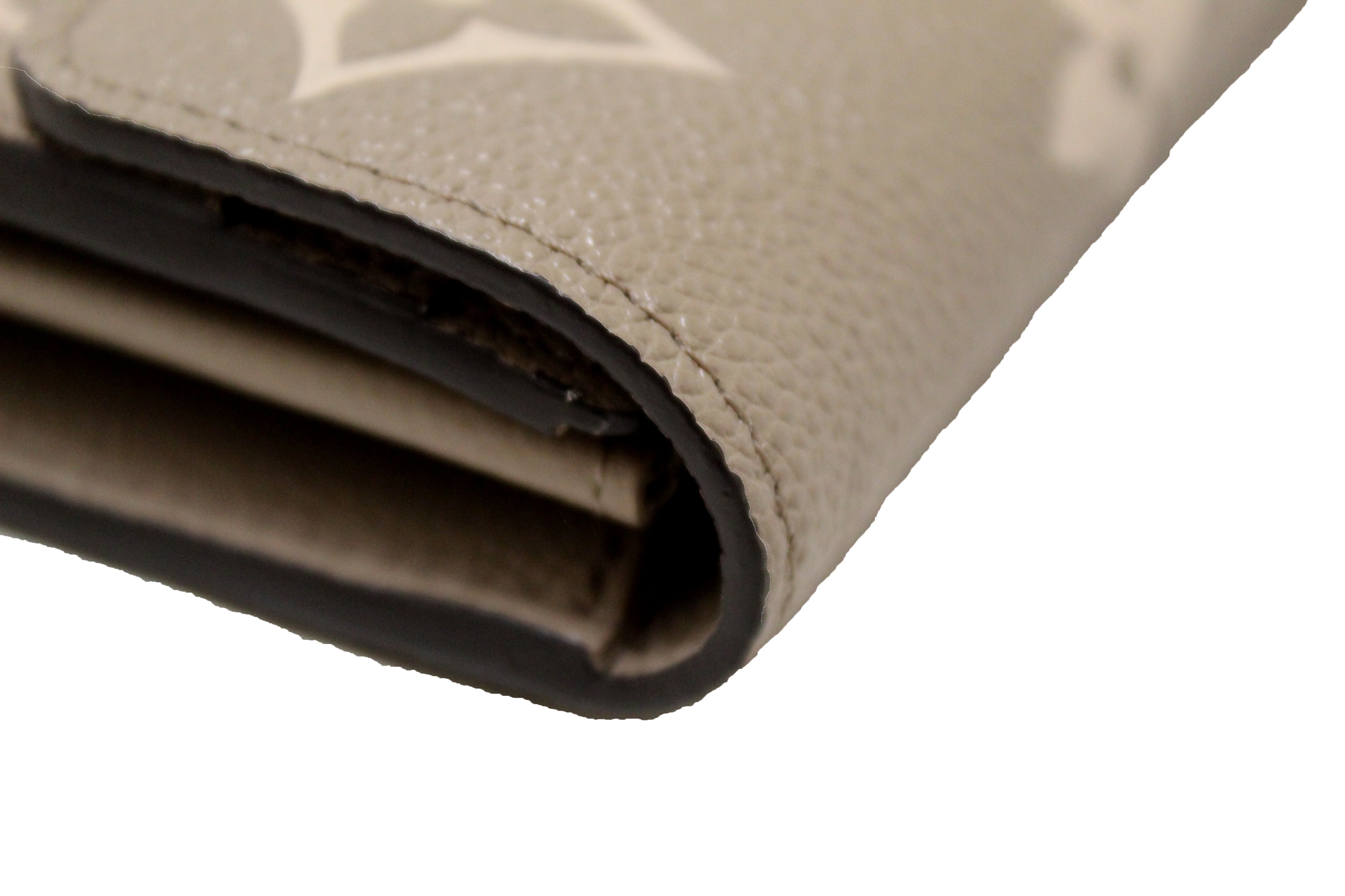 Authentic Louis Vuitton Sarah Wallet in Bicolor Tourterelle Gray & Cream - Monogram Empreinte Leather Crossbody Wallet for Women | Perfect for Everyday Use, Travel & Luxury Gift Giving