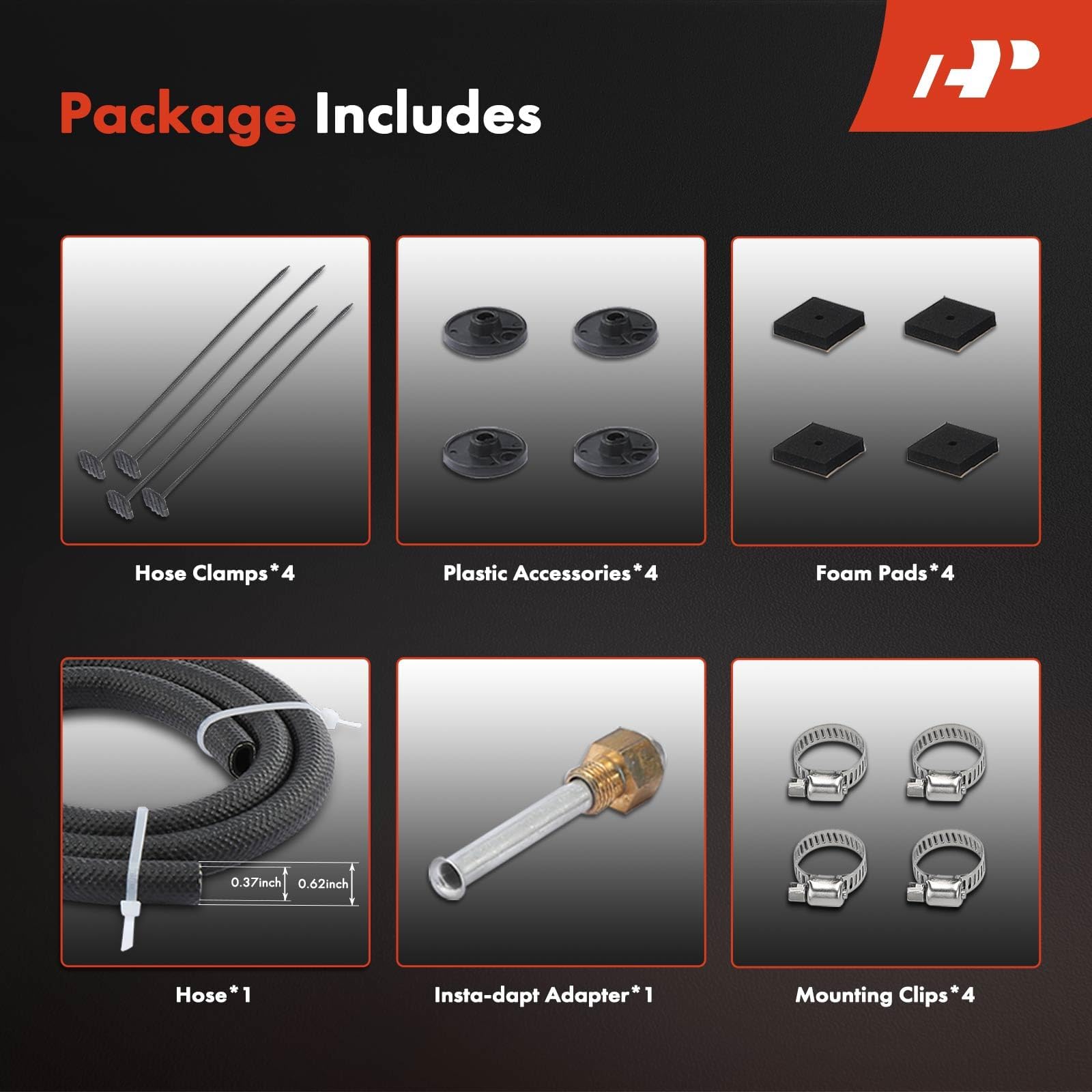 Premium Universal Aluminum 8-Pass Tube & Fin Transmission Oil Cooler Kit with Hose Mounting Kit - Perfect for High-Performance Vehicles, Trucks, and Off-Road Applications