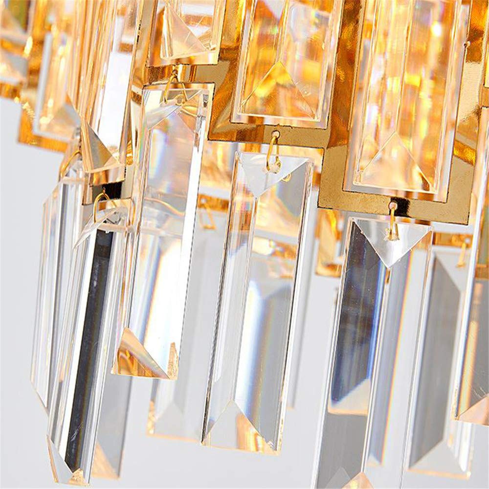 RUNNUP 13-Light Gold Crystal Tiered Pendant Chandelier - 31.5