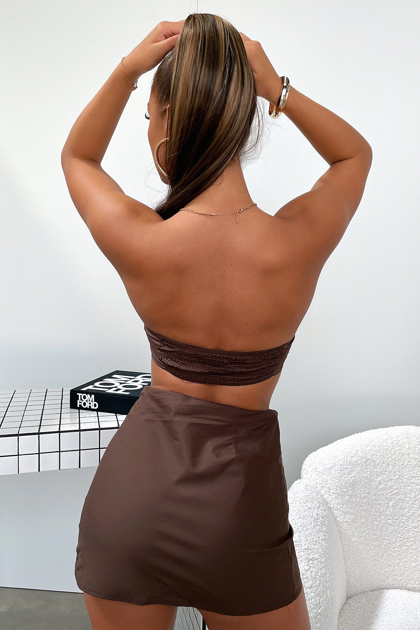 Julia Crop Top in Brown - Stylish & Comfortable Women's Fashion for Casual Outings & Summer Wear