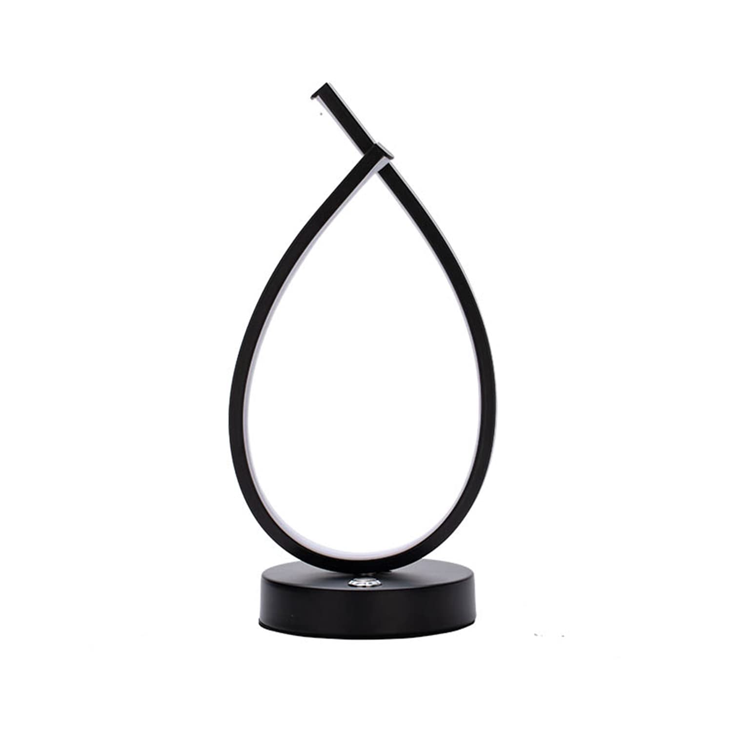 Modern Nordic Water Drop LED Desk Lamp - Minimalist Black Bedside Night Light for Bedroom, Study & Office Decor