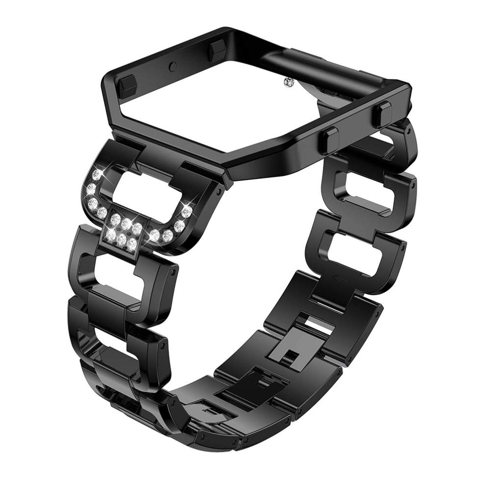 Hemobllo Rhinestone Smartwatch Band - Elegant Metal Replacement Strap with Crystal Accents for Apple Watch & Samsung Galaxy Watch - Perfect for Parties, Weddings & Formal Occasions