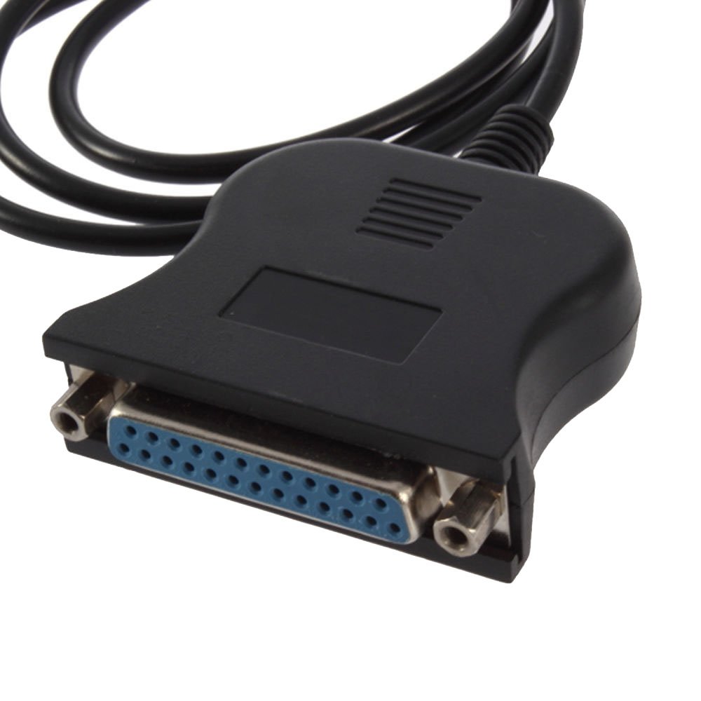 USB 2.0 to DB25 Female Parallel Printer Cable - 6ft High-Speed Data Transfer for Dot Matrix Printers, Scanners & Legacy Devices - Perfect for Office, Warehouse & Industrial Use