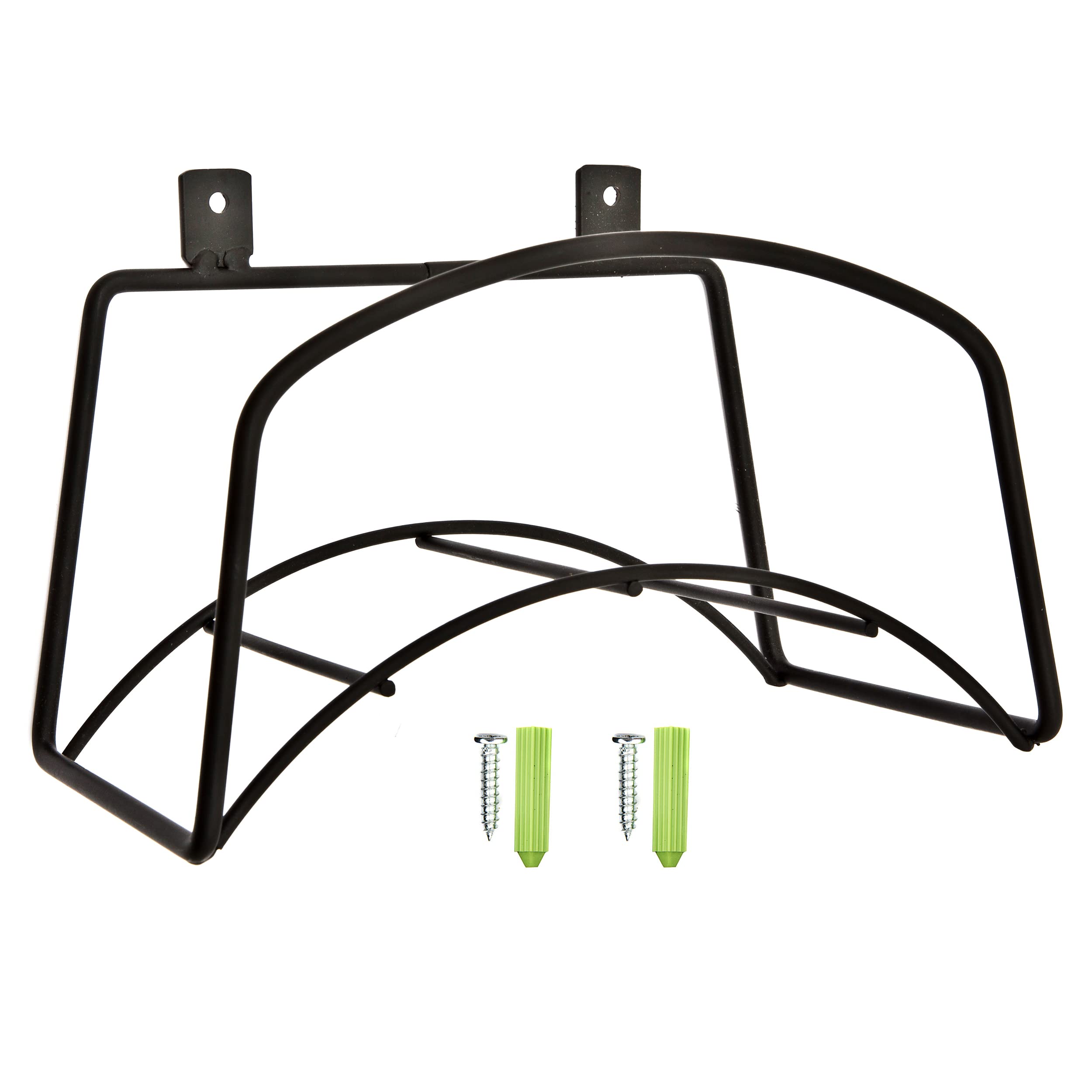 Sturdy Steel Garden Hose Holder - Wall Mount with Included Fittings - Perfect for Outdoor Yard, Garden & Garage Organization