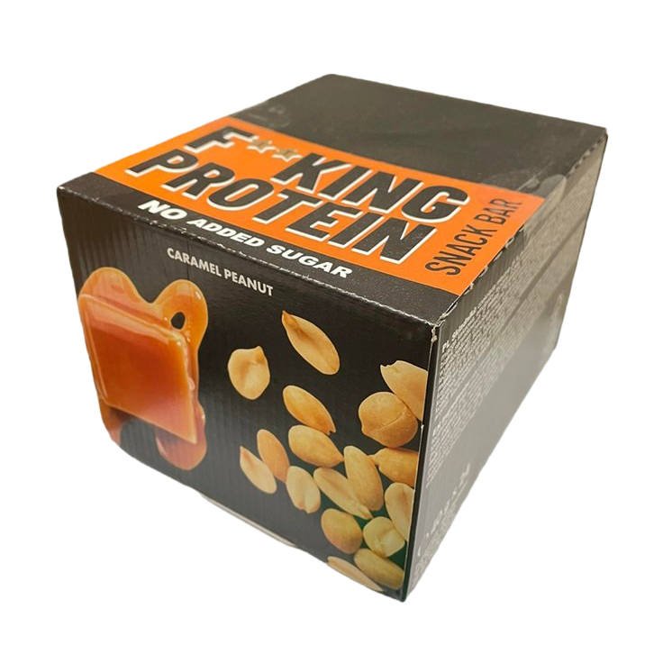 Allnutrition Fitking Protein Snack Bar - Caramel Peanut Flavor (24 Pack, 40g Each) | High Protein Energy Bar for Gym, Hiking & Healthy On-the-Go Snacking