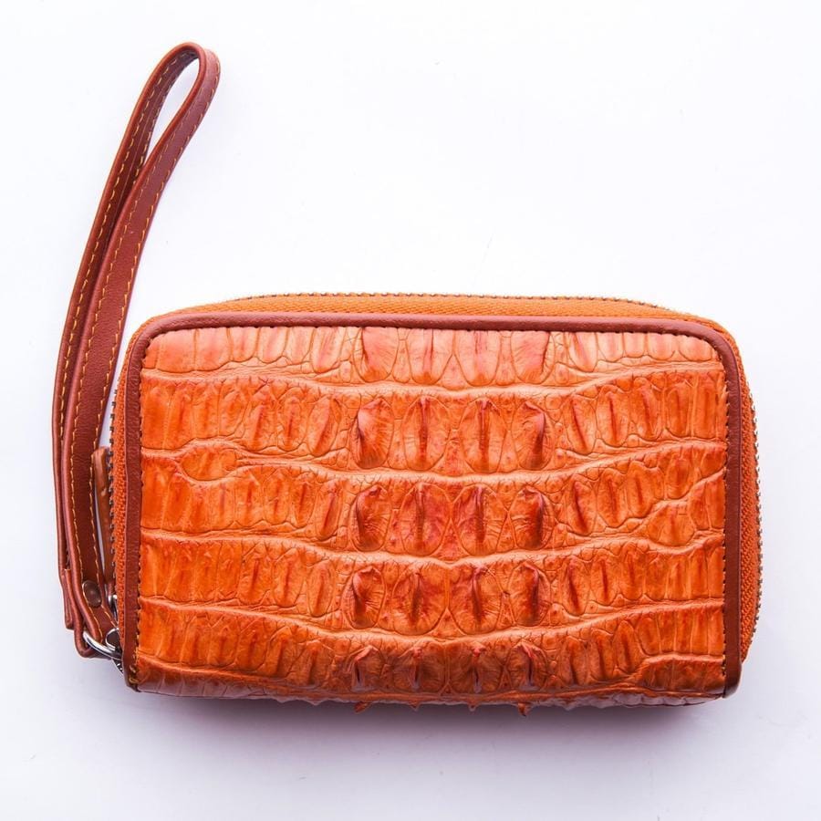 Premium Light Brown Genuine Crocodile Leather Wallet for Men - Slim RFID Blocking Bifold Design - Perfect for Business, Travel & Everyday Use