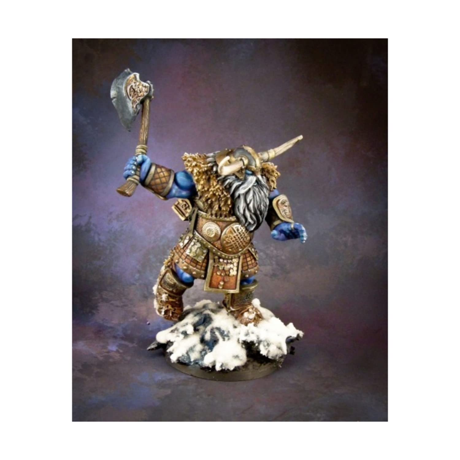 Reaper Miniatures Frost Giant Warrior with One-Handed Axe - 77543 Bones Unpainted RPG Miniature for D&D, Pathfinder & Tabletop Gaming - Perfect for Fantasy Battles & Roleplaying Scenes