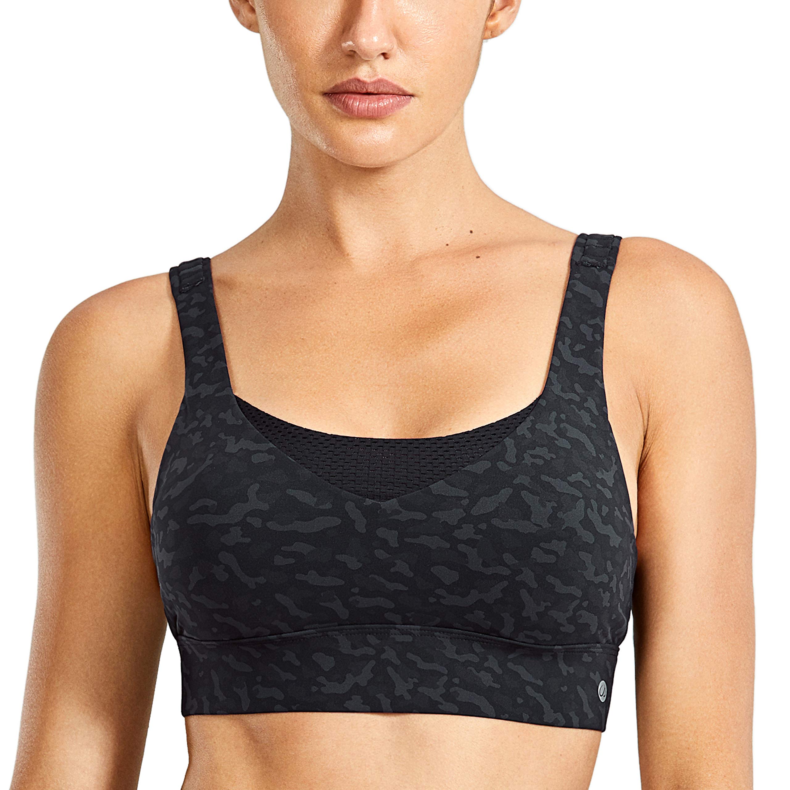 CRZ YOGA Women's High Impact Sports Bra - Wirefree Padded Workout Bra with Convertible Racerback for Running, Yoga & Gym | Comfortable Support for Active Lifestyles