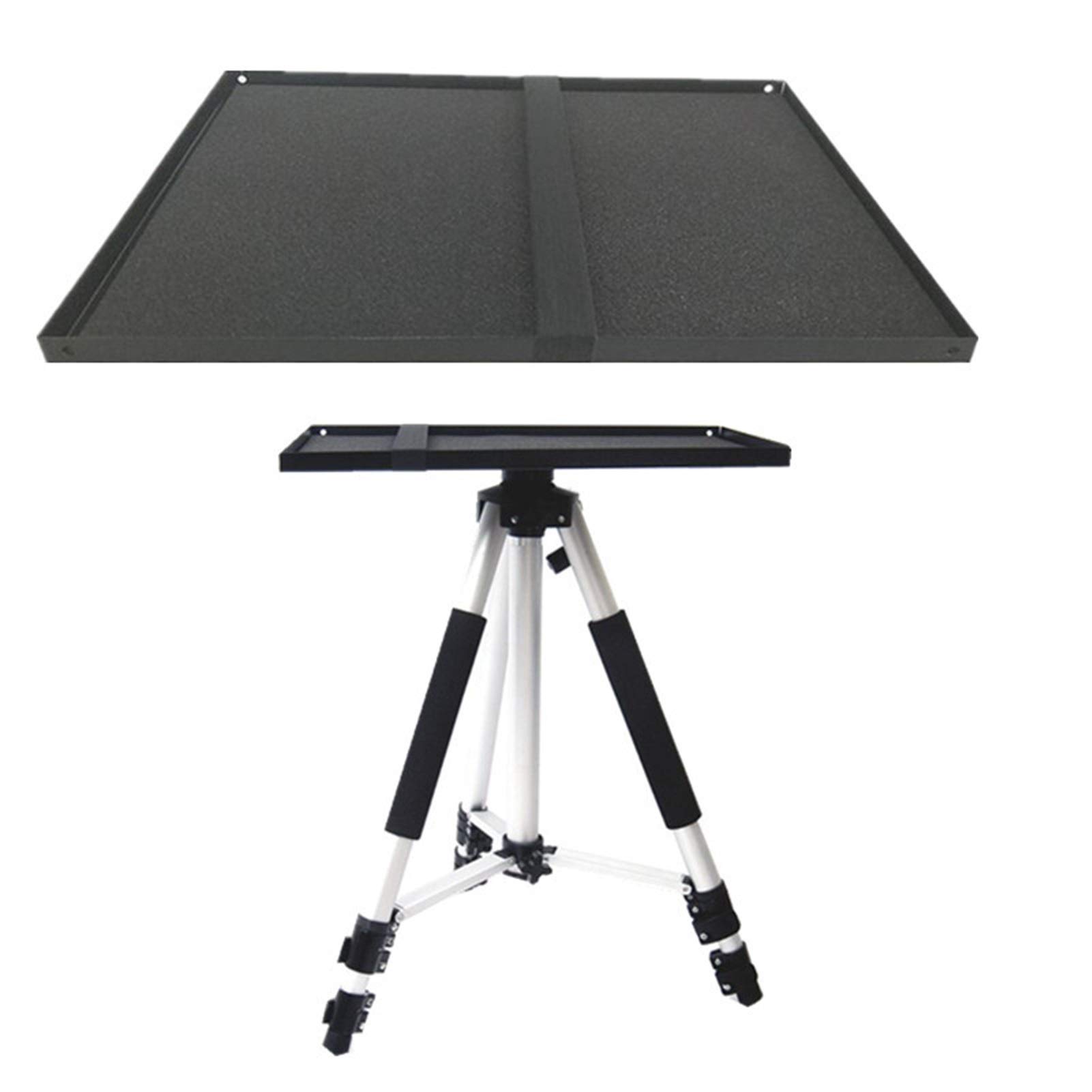 Universal Projector Stand Tripod with Adjustable Tray - Compatible with 1/4