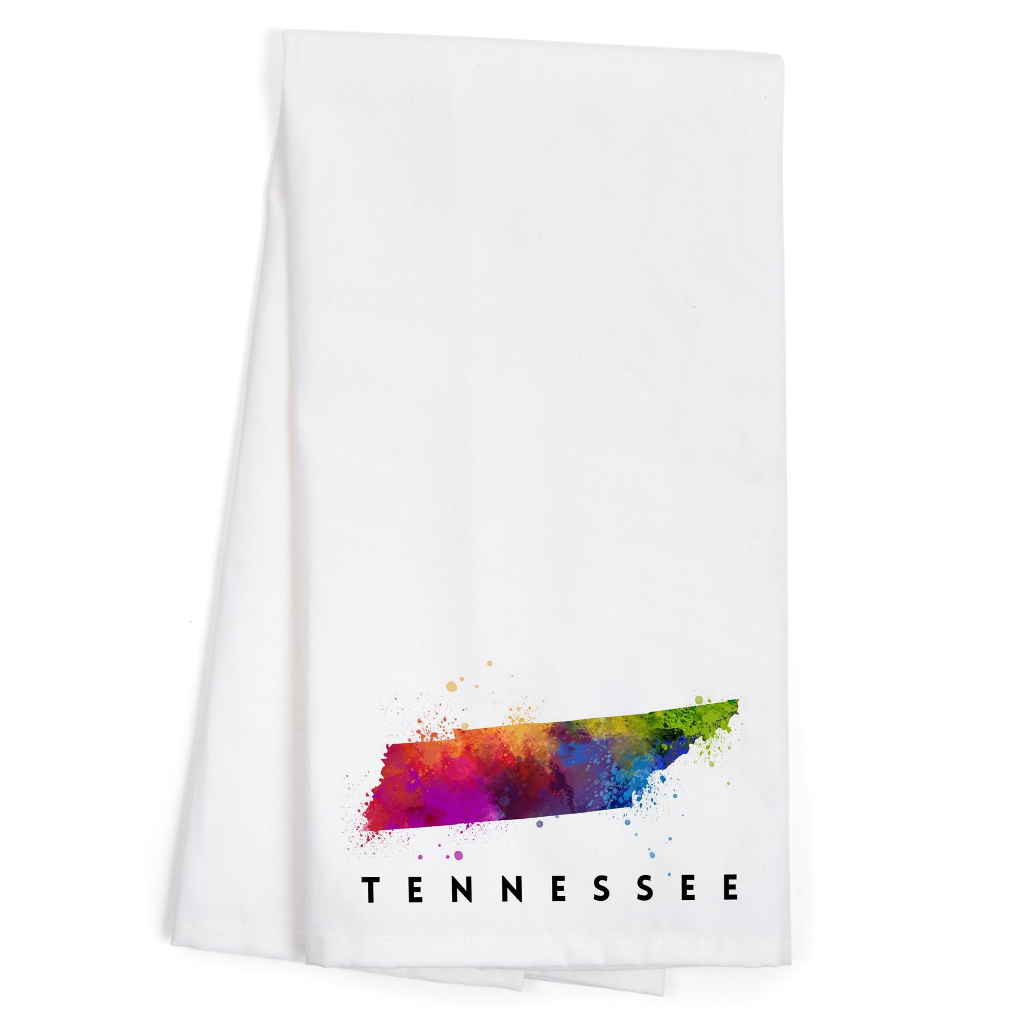 Lantern Press Tennessee State Abstract Watercolor Tea Towel - 100% Cotton Decorative Hand Towel for Kitchen & Home Decor - Perfect for Dish Drying, Gift Giving & Farmhouse Style Decor