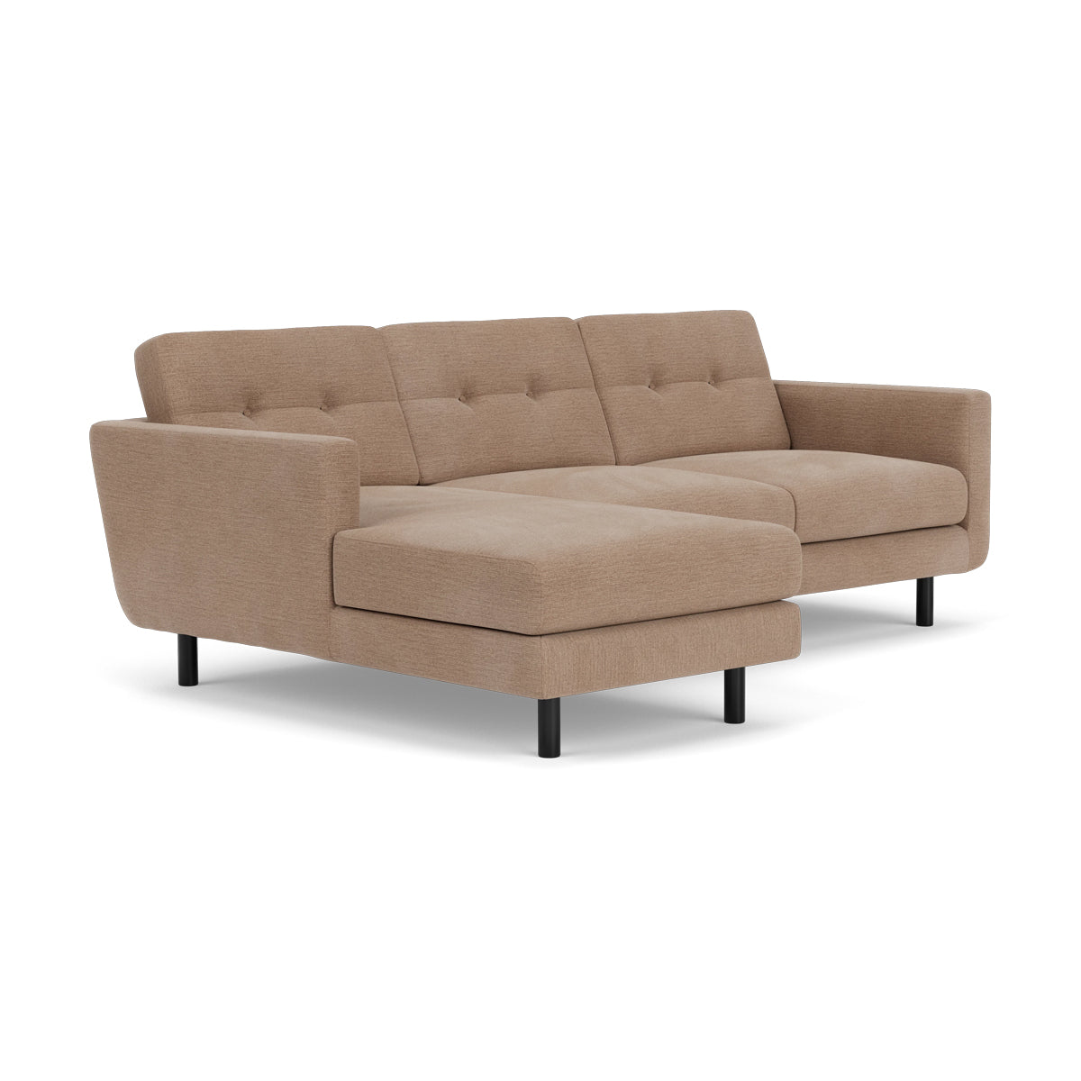 Conrad Fabric Left Chaise Sofa - Modern L-Shaped Sectional Couch with Reversible Chaise Lounge for Living Room, Apartment & Home Theater Comfortable Seating