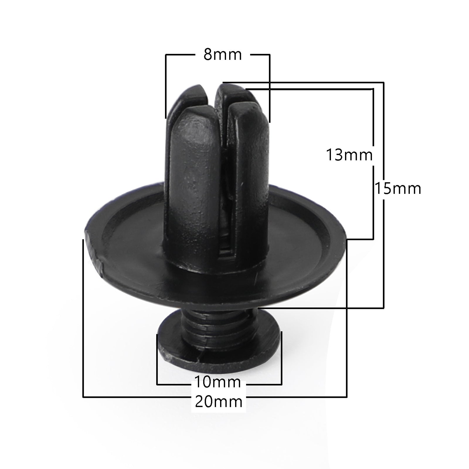 10x 8mm Fairing Clip Screw Rivets - Motorcycle Panel Trim Fasteners for Suzuki GSX, Burgman, V-Strom - Perfect for Bodywork Repair & Plastic Trim Installation