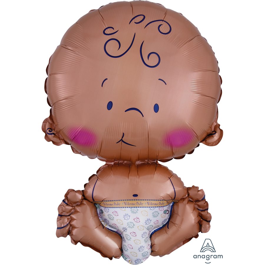24 Inch Baby Superhsape Foil Balloon - Giant Shiny Mylar Balloons for Baby Showers, Birthday Parties & Nursery Decorations