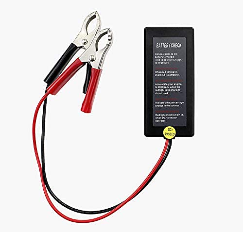 Allsun 12V Car Battery Tester - Mini Vehicle Battery Charger & Alternator Analyzer with Cranking Check - Automotive Battery Diagnostic Tool for Cars, Trucks, Motorcycles (Perfect for Road Trips & Winter Storage)