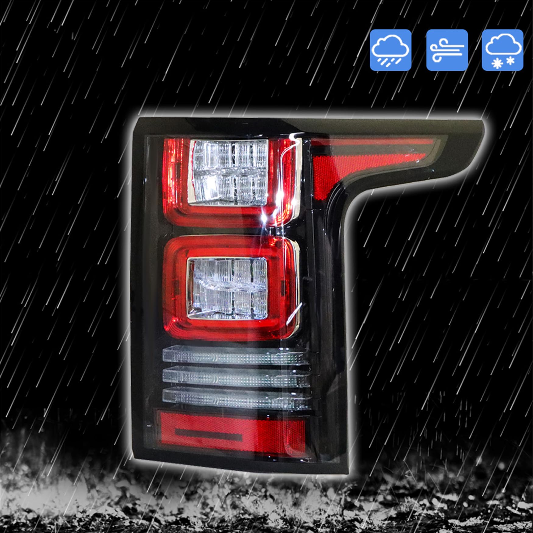 Right Side Tail Light Replacement for Land Rover Range Rover L405 2013-2017 - Rear Tail Lamp, Stop Brake Indicator, Warning Light (Passenger Side) - Perfect for Night Driving & Enhanced Vehicle Safety