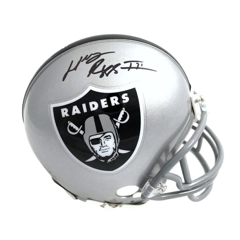 Henry Ruggs Autographed Las Vegas Raiders Mini Helmet with COA - Authentic NFL Collectible for Fans, Display, and Memorabilia Collection