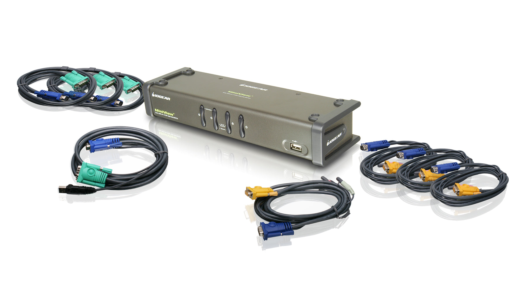 4 Port DualView USB VGA KVMP Switch with Audio & Cables - TAA Compliant - Control 4 Computers from 1 Keyboard/Mouse/Monitor - Ideal for Home Office, IT Labs & Multi-PC Workstations