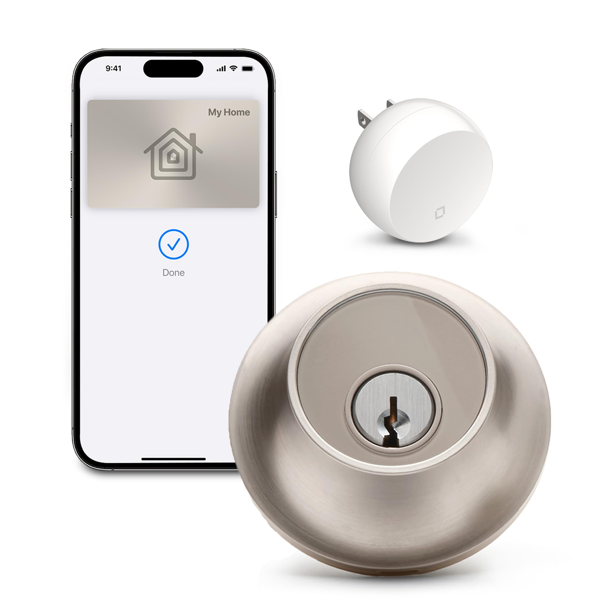 Level Lock+ WiFi Deadbolt Smart Lock - World's Smallest Smart Lock with Apple Home Key - Remote Lock/Unlock via iOS & Android App - Compatible with Apple Home, Alexa & Google Home (Satin Nickel) - Perfect for Smart Homes, Vacation Rentals & Airbnb Properties
