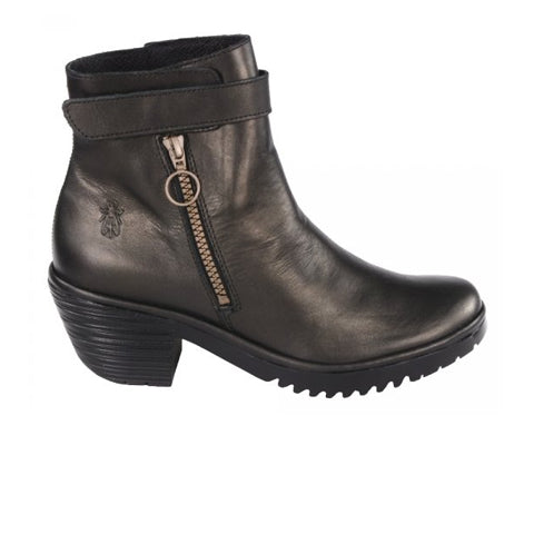 Fly London Women's Went Heeled Ankle Boots in Bronze - Stylish Fall & Winter Fashion for Casual Outings and Office Wear