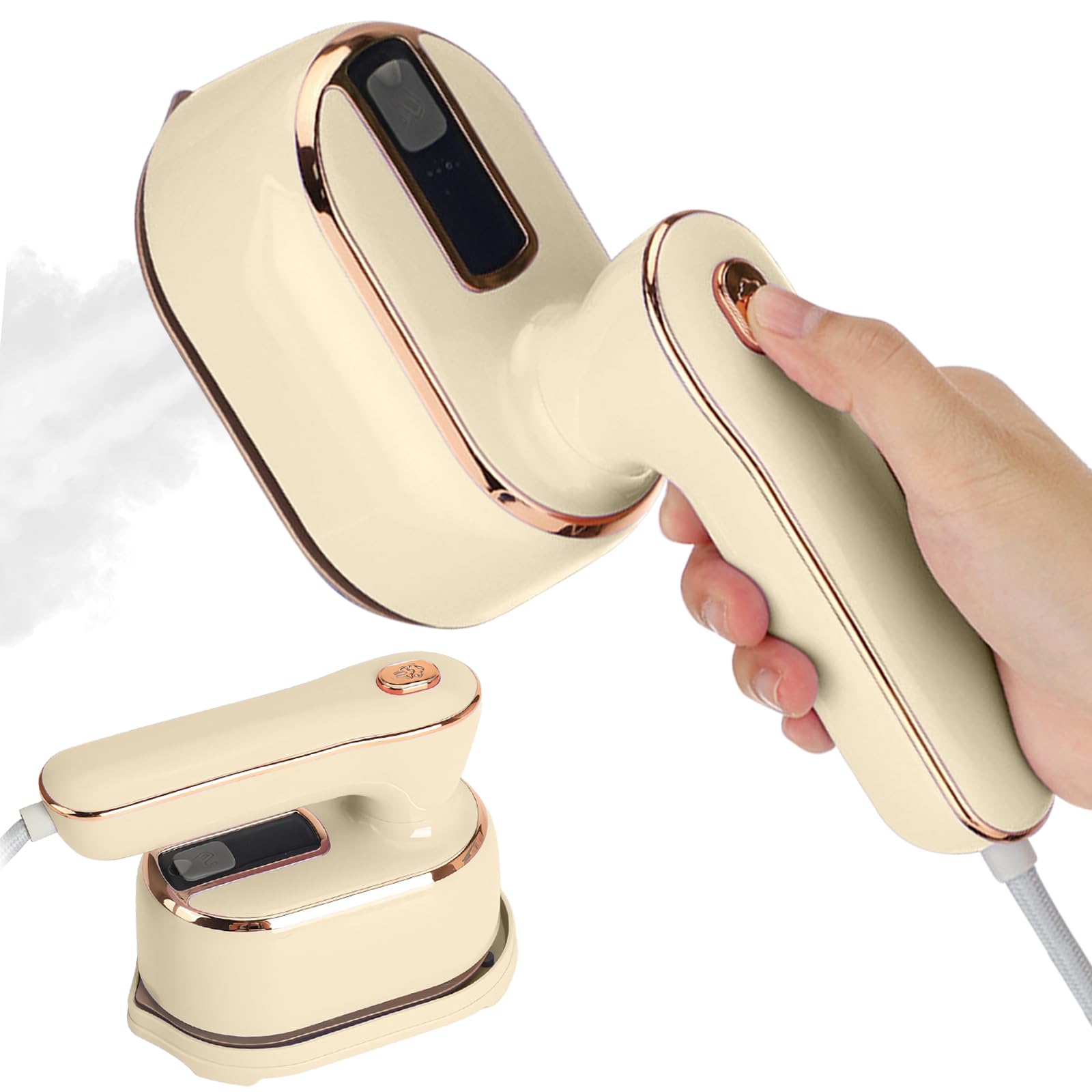 Portable Travel Steamer for Clothes - 1000W 2-in-1 Handheld Garment Steamer & Iron with 360° Rotation, 10-Second Fast Heat-Up, Constant 302°F | Perfect for Wrinkle-Free Clothes at Home, College Dorm, Business Trips & Vacation Packing