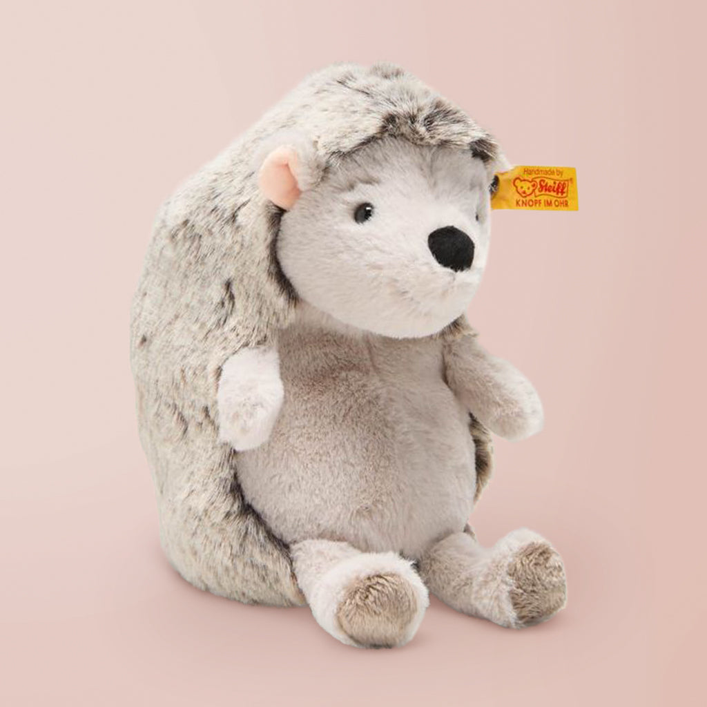Steiff Hedgy Hedgehog Plush Toy & Woodland Muslin Baby Blanket Gift Set - Perfect for Newborns, Showers & Nursery Decor