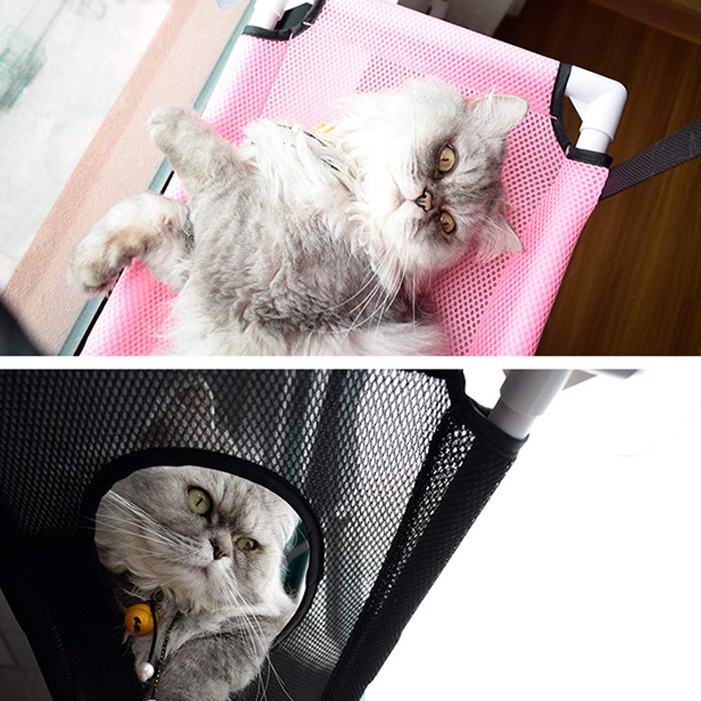 Premium Cat Window Perch Hammock - Heavy Duty 44Lb Capacity, Double-Layer Kitty Sunny Seat with 6 Strong Suction Cups - Space-Saving Cat Bed for Large Cats & Kittens - Perfect for Sunbathing, Bird Watching & Relaxing by the Window
