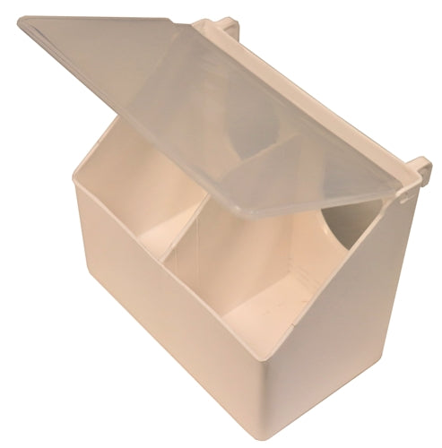 4 Pack Plastic 2 Hole Bird Feeders for Quails, Pigeons & Doves - Outdoor Garden, Patio & Backyard Bird Feeding Accessories