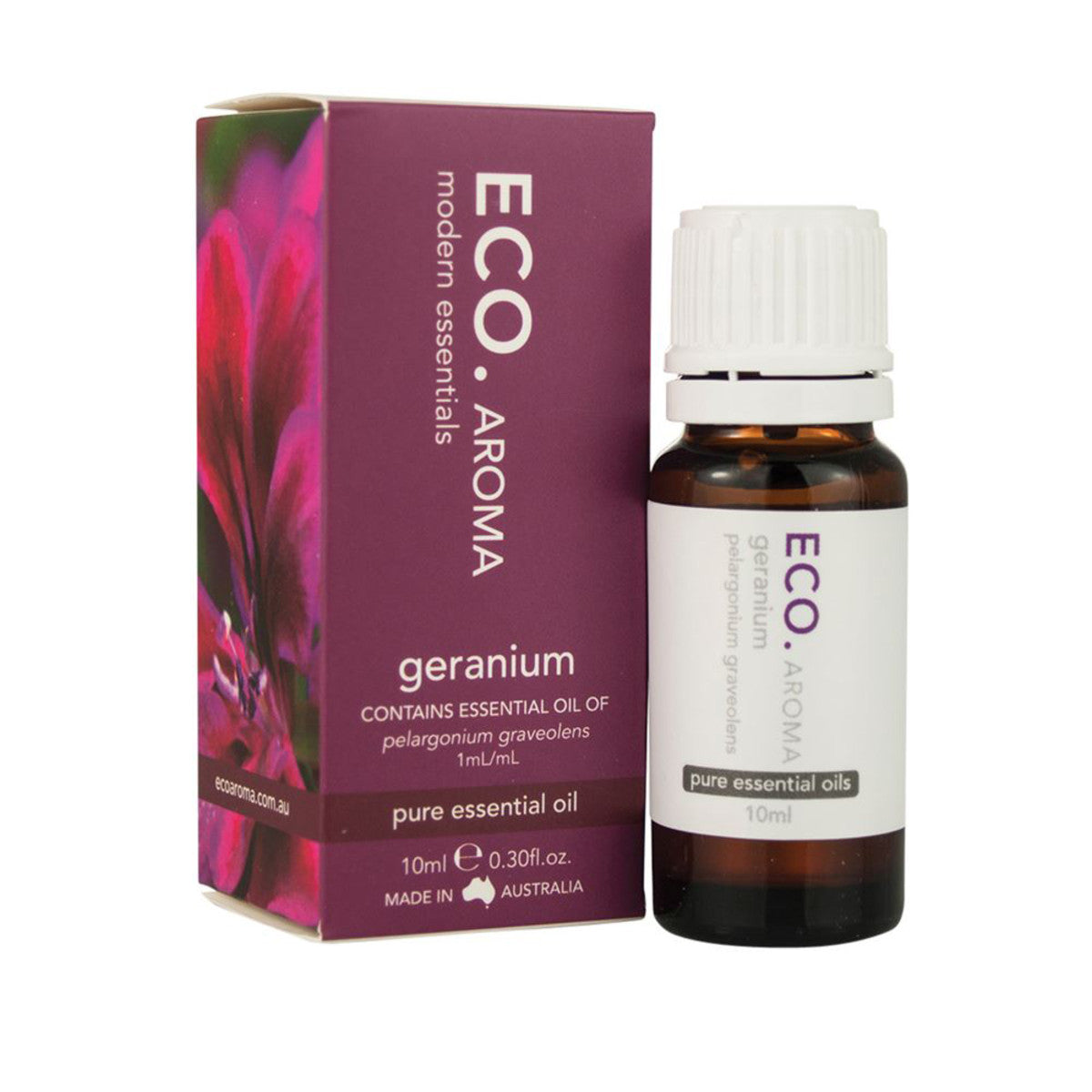 ECO Aroma Geranium Essential Oil 10ml - 100% Pure Therapeutic Grade for Aromatherapy, Skin Care & Relaxation - Perfect for Diffusers, Massage & DIY Beauty Products