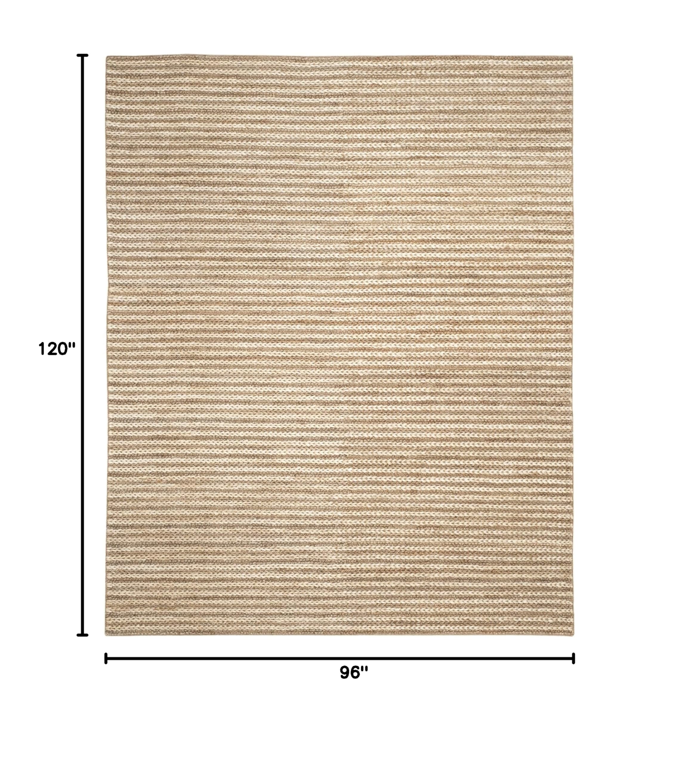 SAFAVIEH Handmade Natural Jute Area Rug 8' x 10' - Farmhouse Style, Durable & Eco-Friendly Floor Covering for High Traffic Areas - Perfect for Living Room, Bedroom, Dining Room & Home Office Decor (NF653A)
