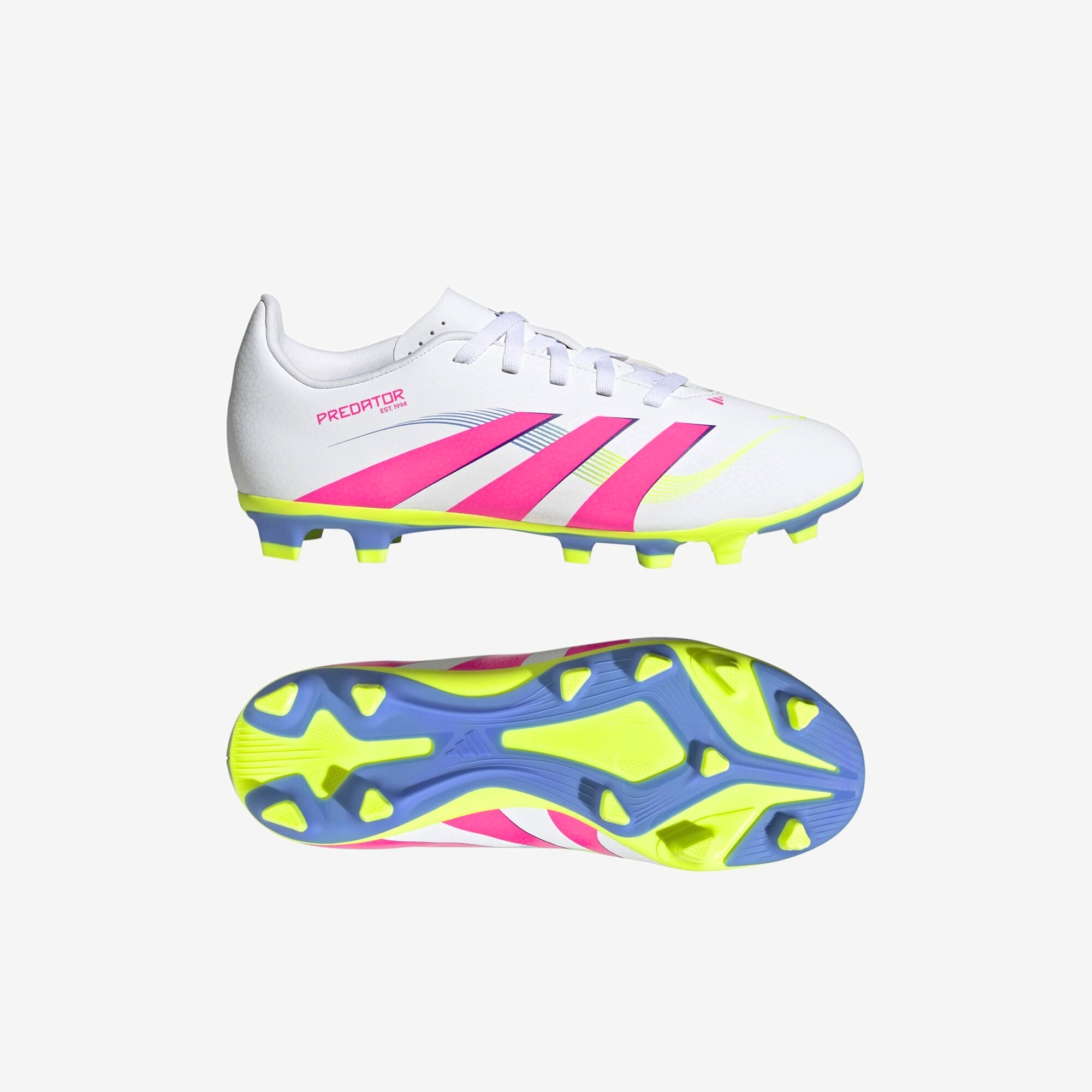 adidas Jr. Predator Club Soccer Cleats - Youth Football Shoes for Boys & Girls - Lightweight & Durable for Training & Matches | Perfect for Field Play, Practice Sessions & Competitive Games